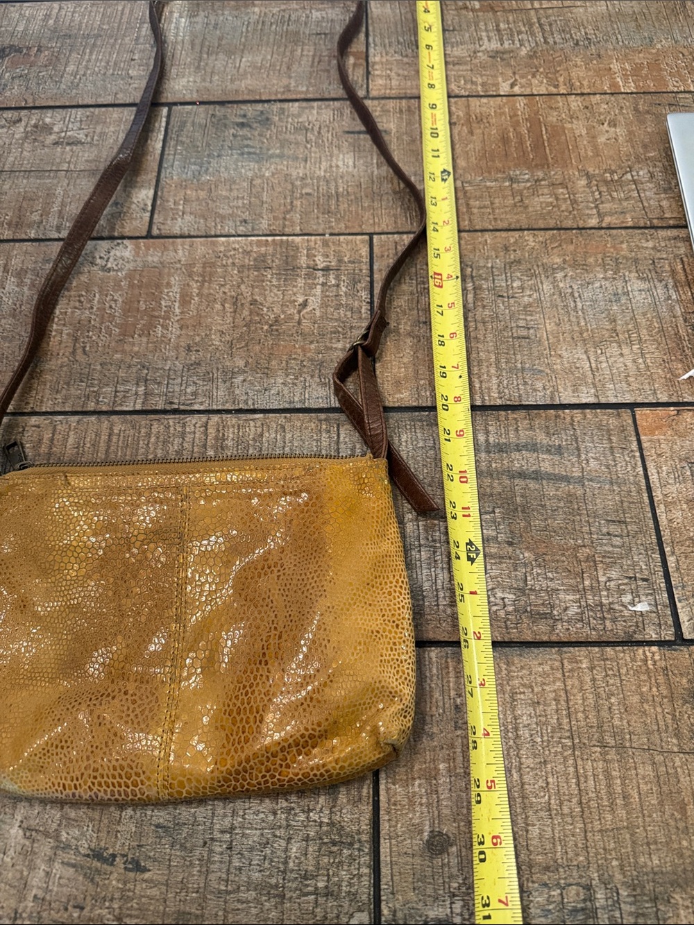 HOBO Mustard Yellow Crossbody with Brown Strap - Picture 5 of 7